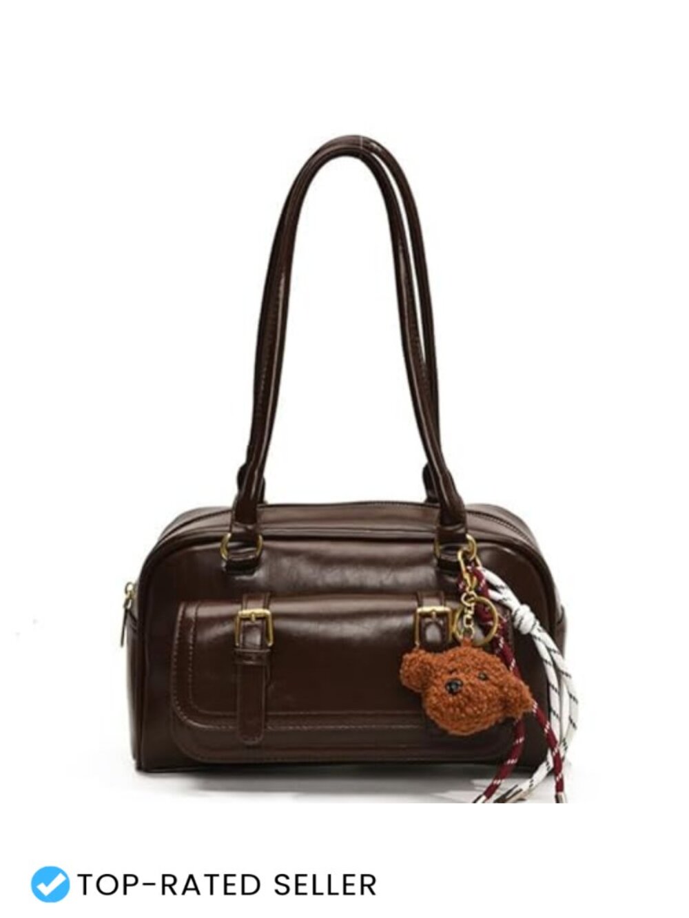 Y2K Hobo Shoulder Bag Faux Leather Tote Handbag Top Handle Retro Purse